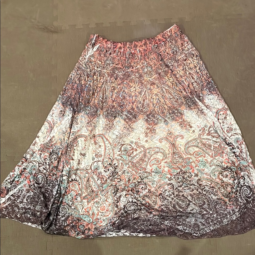 Elegant Paisley Print Skirt